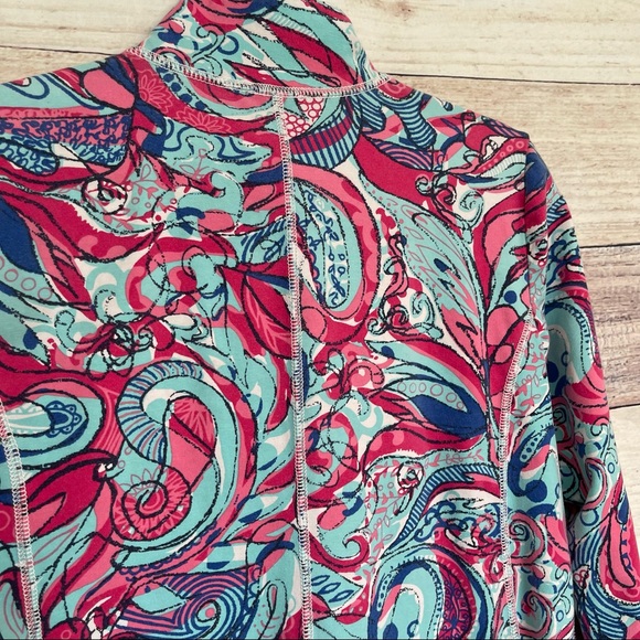 Talbots Athleisure Full Zip Jacket Pink Blue Petite - Picture 5 of 13